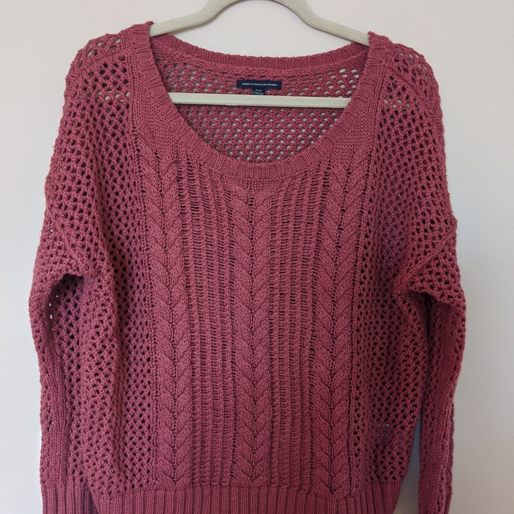 American Eagle Crochet Sweater